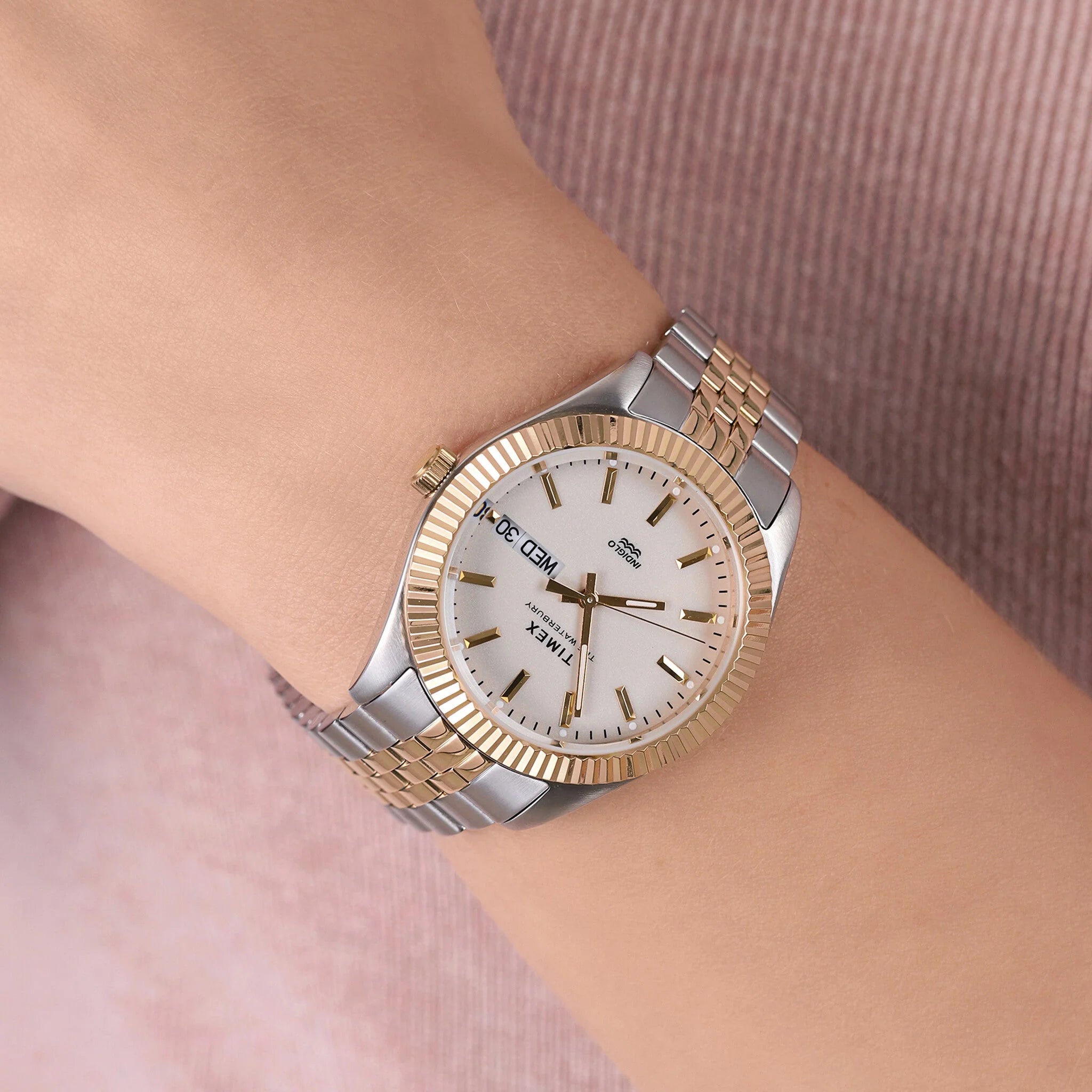 Timex Women's 2t Stainless Steel, Gold Dial | Tw2u78600-4