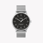 Timex Men's Silver Stainless Steel Watch, Black Dial | Tw2r71500-0