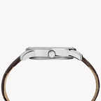 Timex Men's Brown Leather Watch, Green Dial | Tw2r86900-1