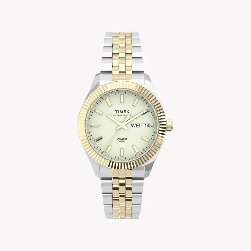 Timex Women's 2t Stainless Steel, Gold Dial | Tw2u78600-0