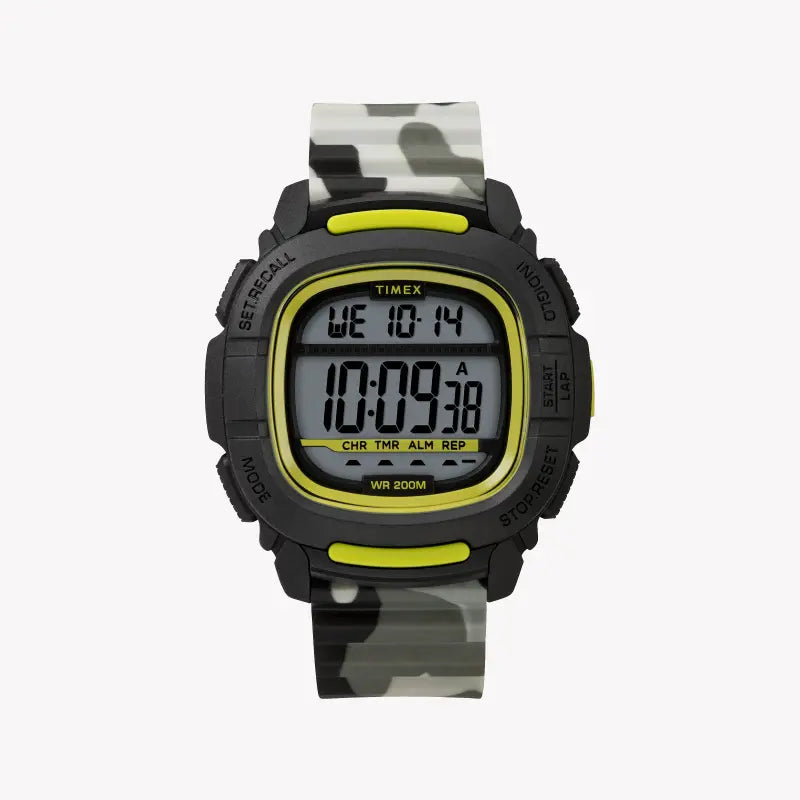 Timex Men's Camouflage Silicone Watch, Digital Dial | Tw5m26600-0