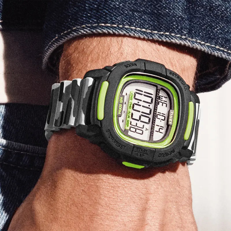 Timex Men's Camouflage Silicone Watch, Digital Dial | Tw5m26600-3